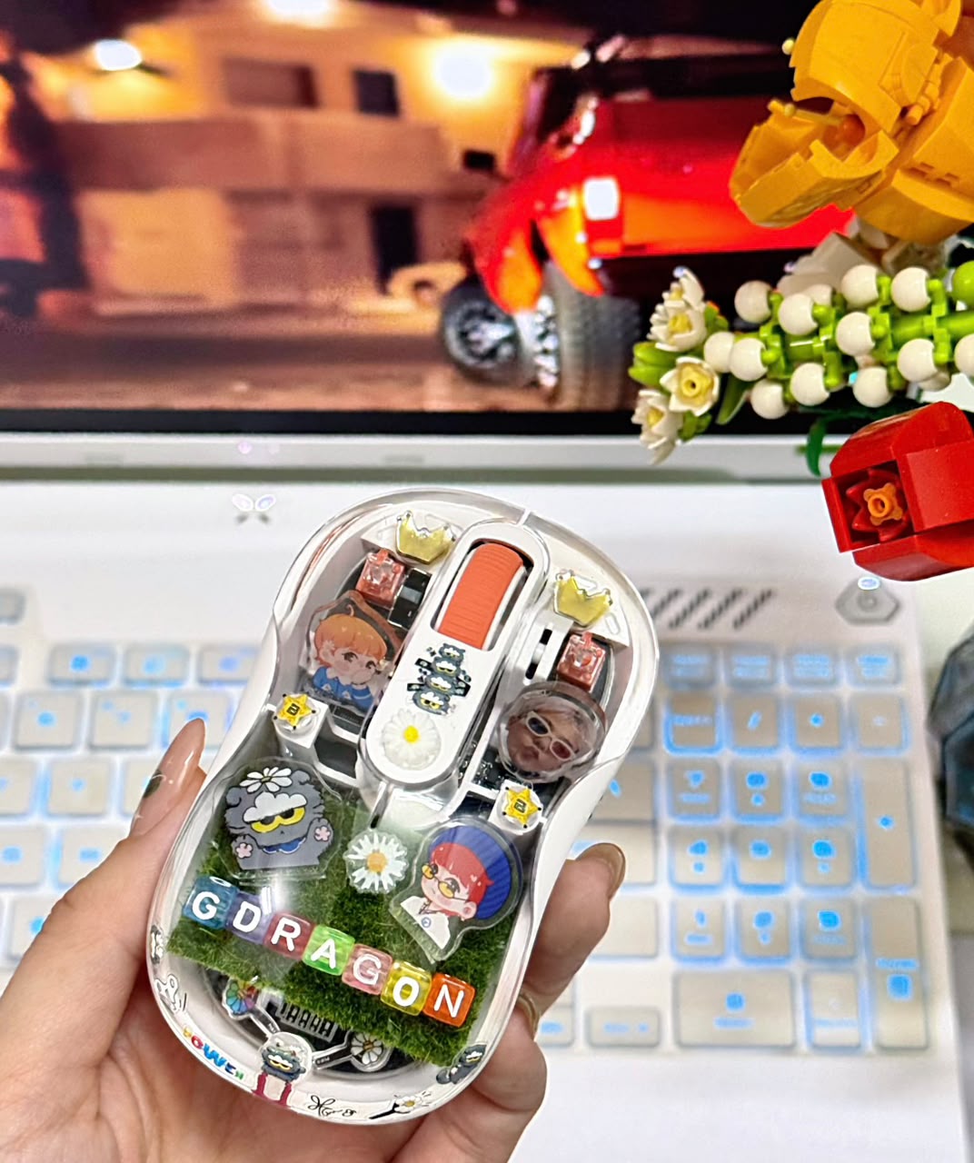 G-Dragon Wireless RGB Mouse, Customizable, with Names