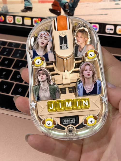 BTS Charm Mouse — Wireless RGB Mouse, Customizable, with Names